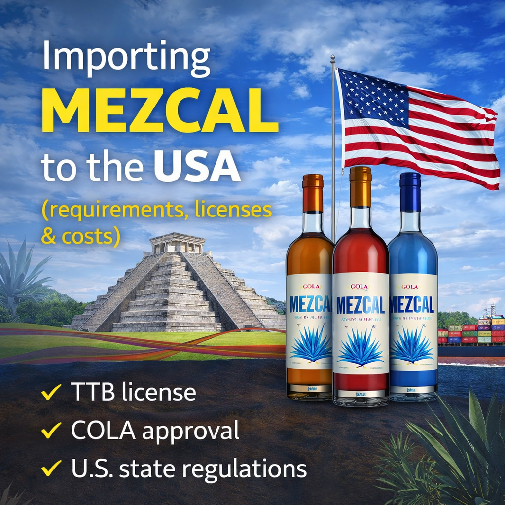 importing mezcal to the usa guide showing ttb license cola approval and export process